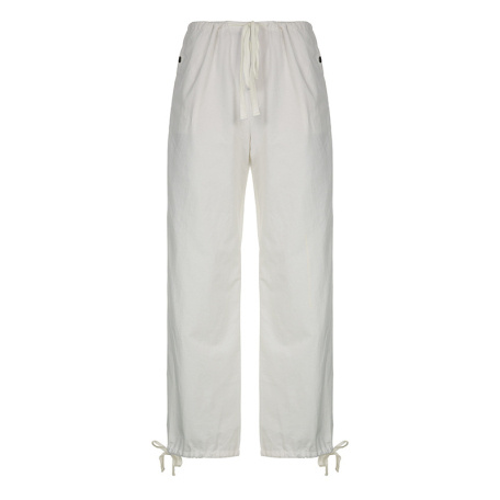 soft white street casual pants