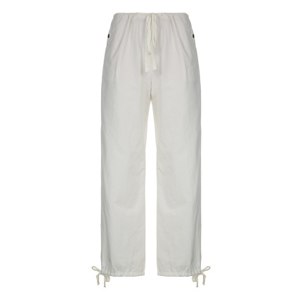 soft white street casual pants