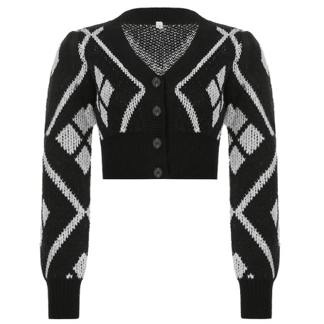 hipster v neck black cardigans