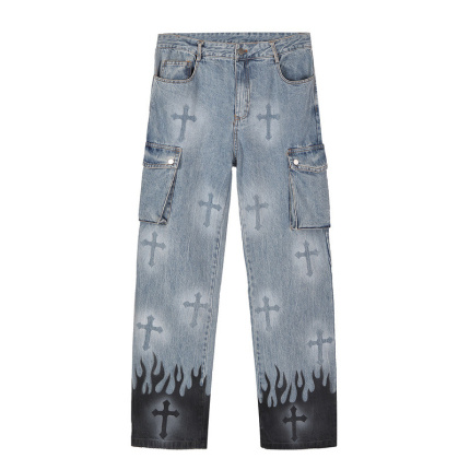 straight jeans look very well