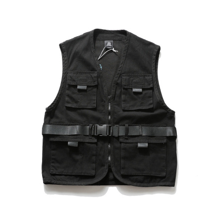 black loose not hooded vest