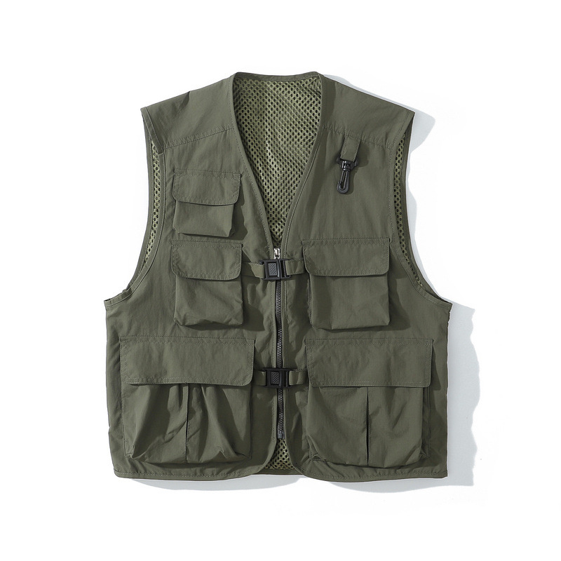 green loose plain security vests