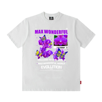 floral pattern white t shirts