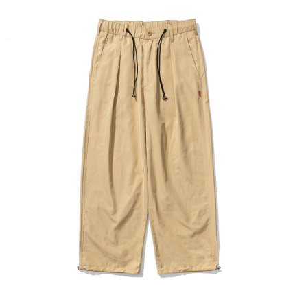 plain khaki mid waist casual pants