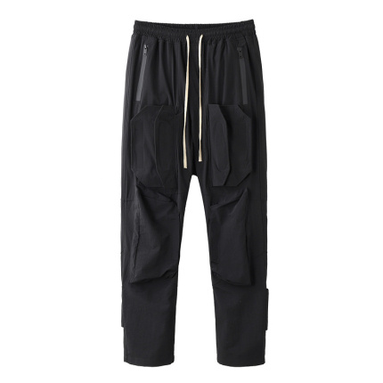 long black casual stitching pant