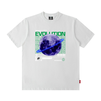 planet pattern t shirt white