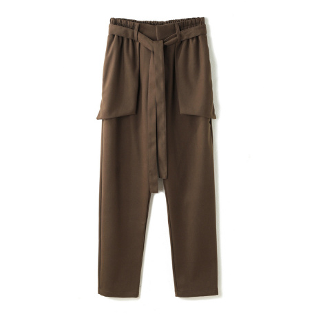 loose brown casual street style pant