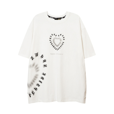 letters pattern white t shirts