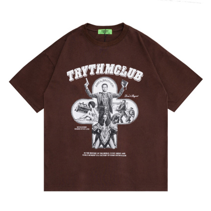 hip hop brown t shirts