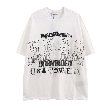 baggy letters pattern t shirt