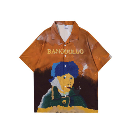 casual oil painting shirt sale