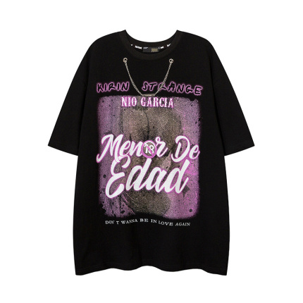 youth letters pattern t shirts
