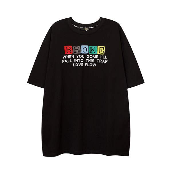 baggy letter pattern t shirts