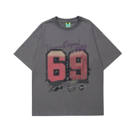 gray t shirts letters pattern