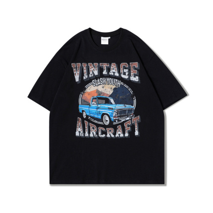 cotton black sport t shirt