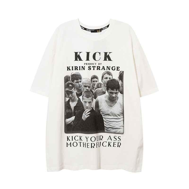 white t shirts portrait pattern