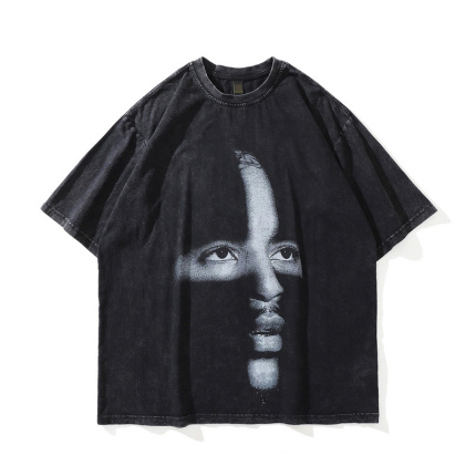 black t shirt round neck