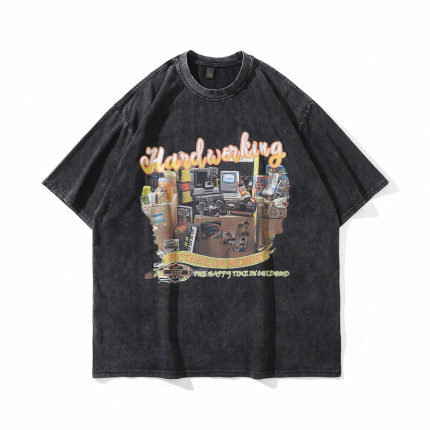 graphic tees men letters pattern