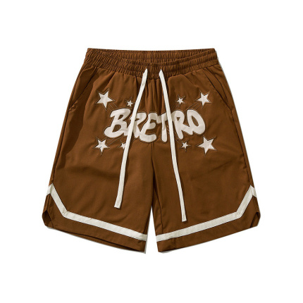 high waist shorts start print