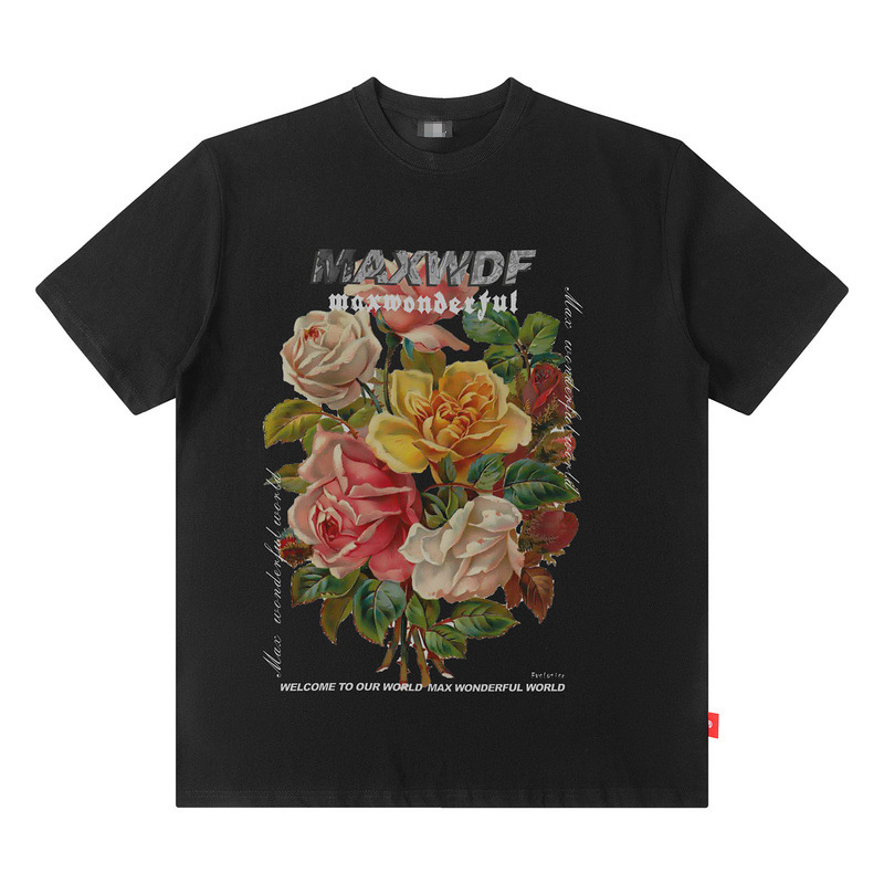 black leisure short sleeve t shirt