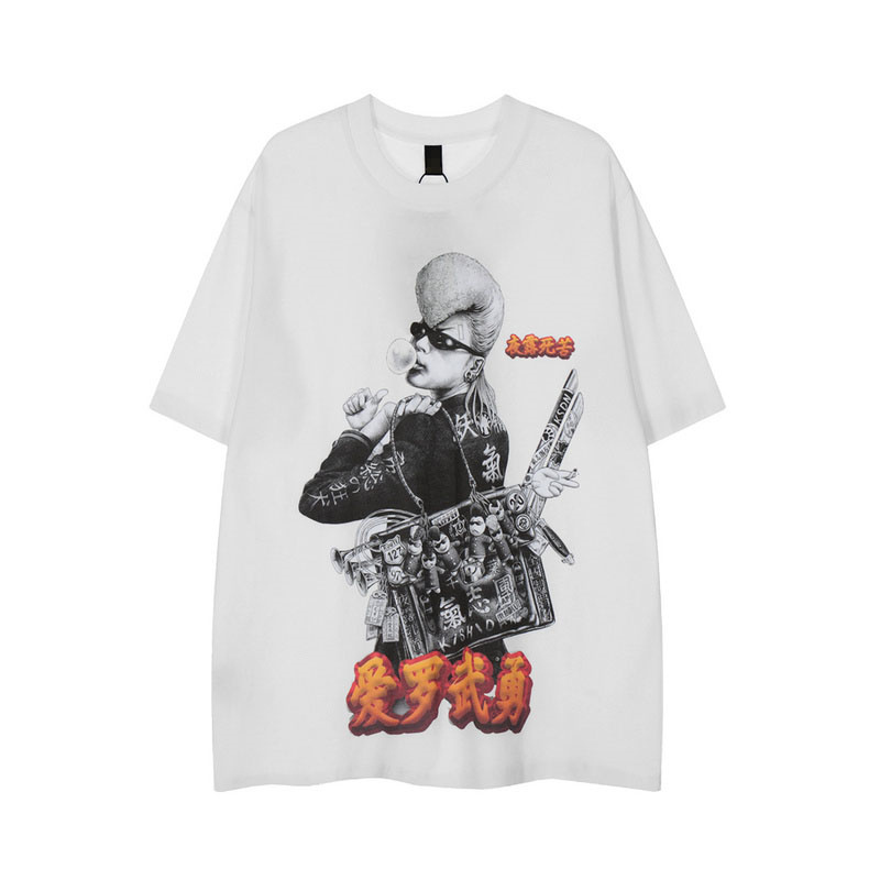 white t shirt harajuku style