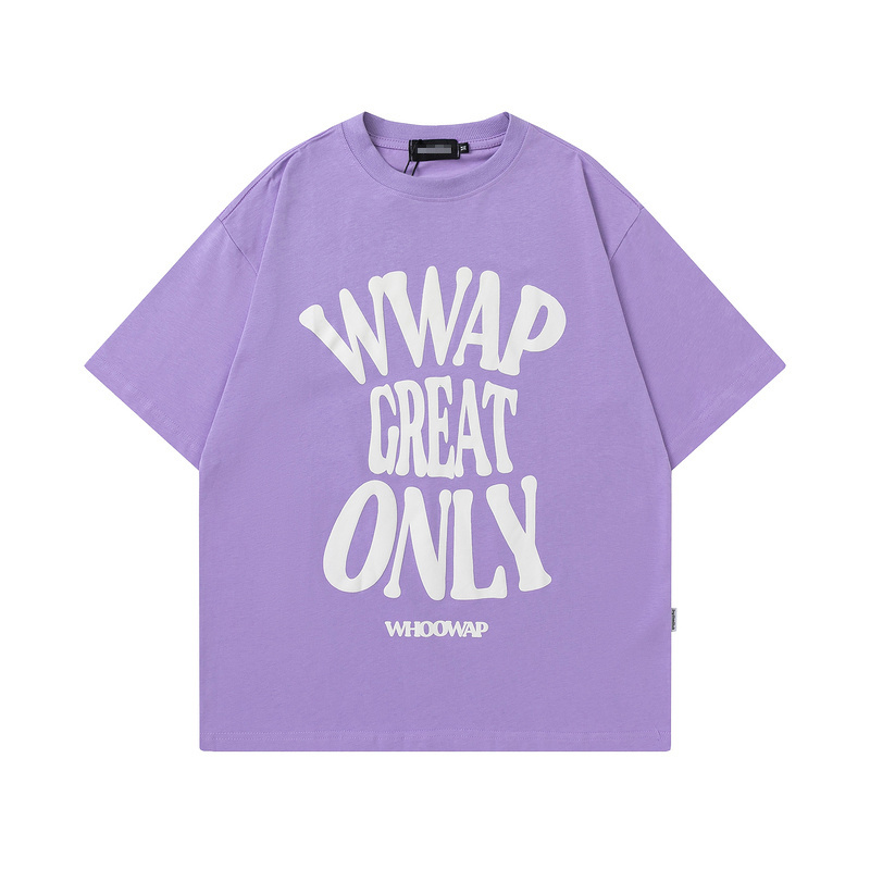 crew neck t shirt purple