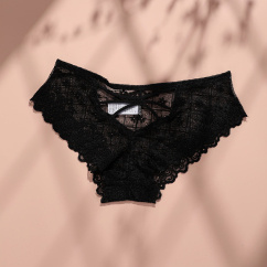 black lace panties hollow out