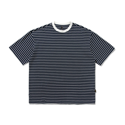 crew neck t shirt stripe pattern