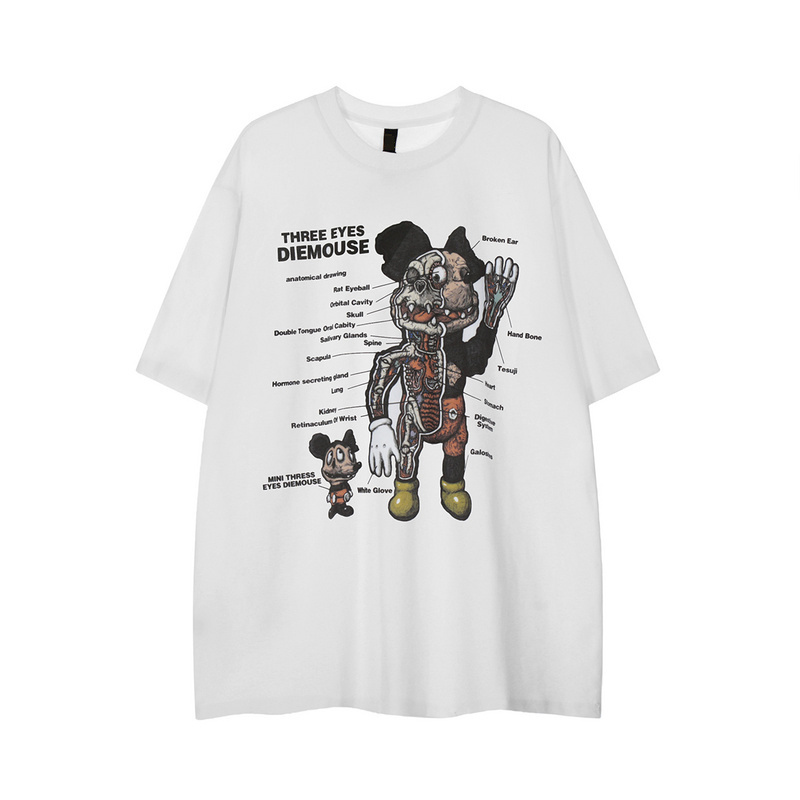 cartoon pattern short sleeve men shirts