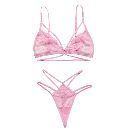 elegant pink simple lingerie sets