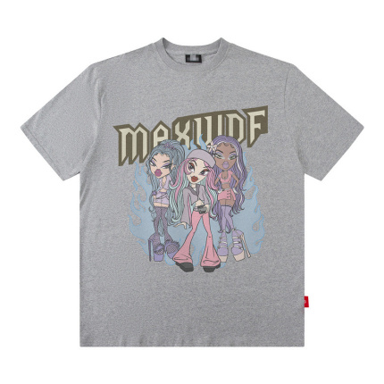 over size light gray t shirt