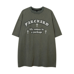 round collar baggy t shirt