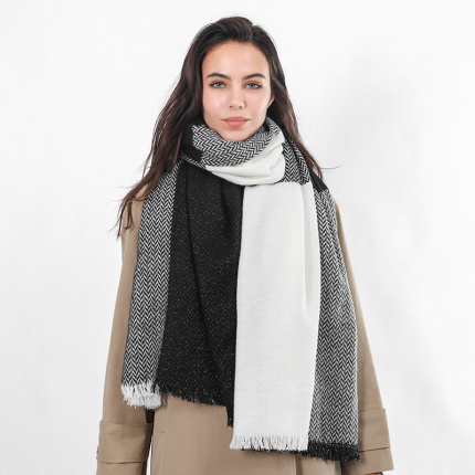 scarves for women black plaid