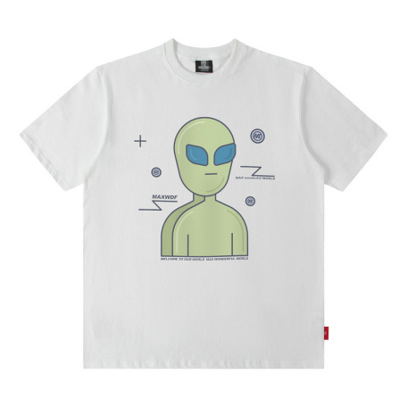 alien printing t shirt white