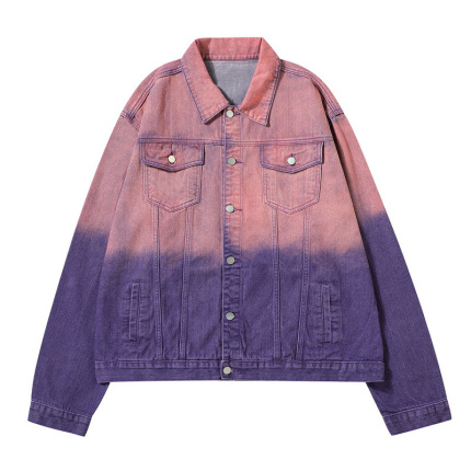 pink purple soft denim jacket