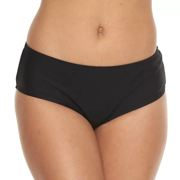 black hipster bikini bottom short