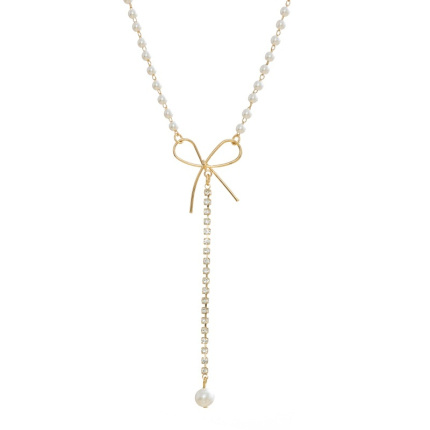 small bead necklaces inlaid pearls