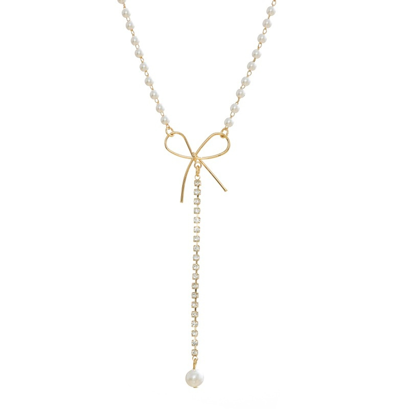 small bead necklaces inlaid pearls