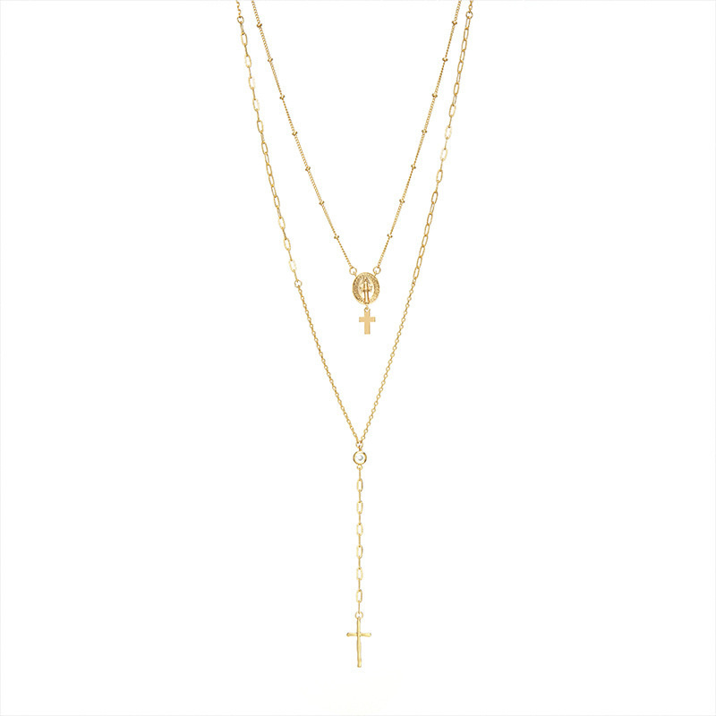 pendant necklace cross shape copper
