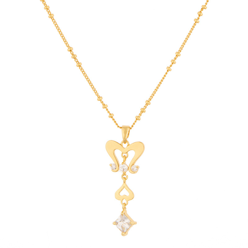 gold pendant necklace light luxury