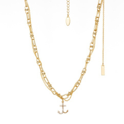 gold necklace fashion geometric shape