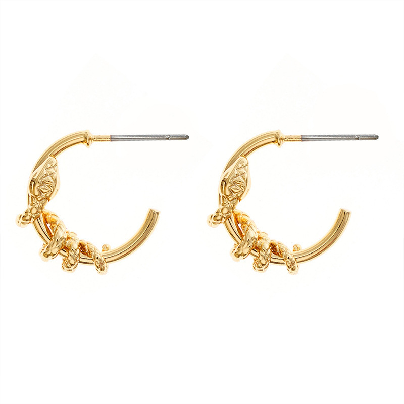 gold plated light luxury stud earrings
