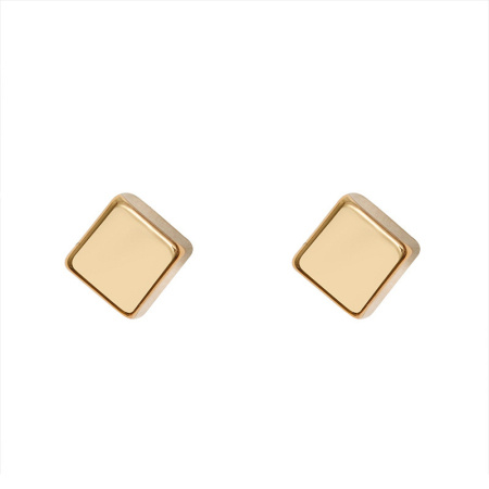 cutest gorgeous gold plated cube earrings