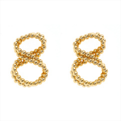 unusual stylish retro gold earrings