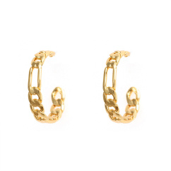 gold plated c hoop earrings