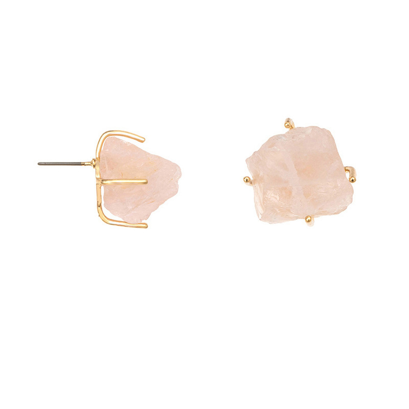 popular light pink stone earrings