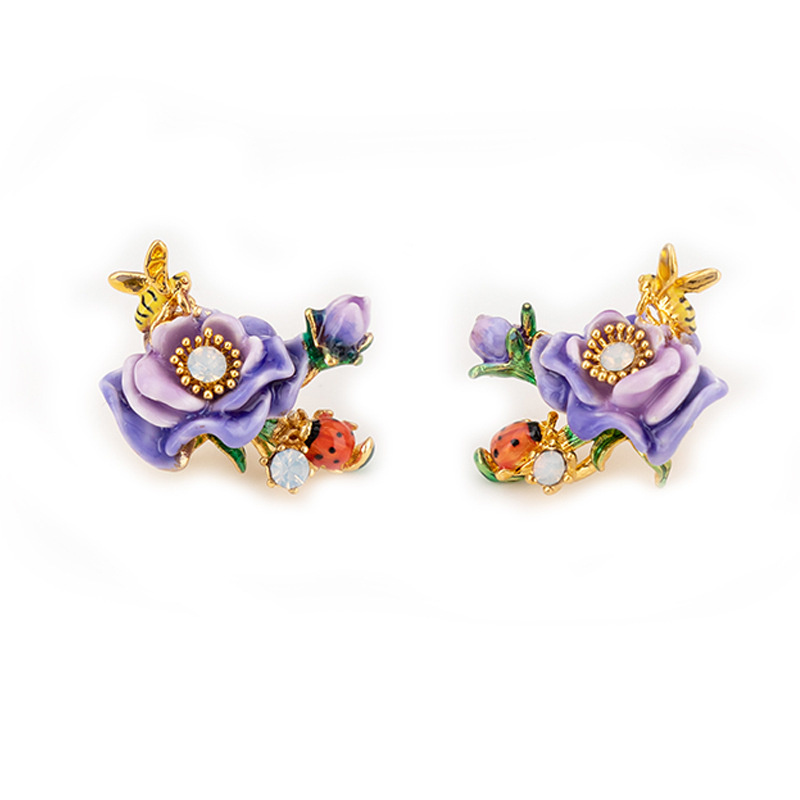 quality glam chic purple earrings