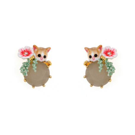 creative premium kitten stud earrings