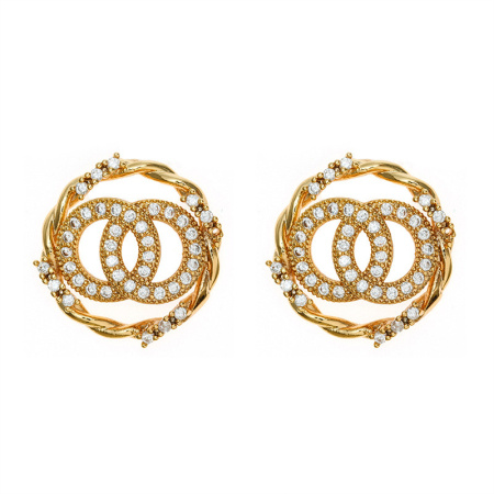 glam gold plated stud earrings