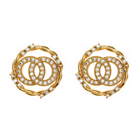glam gold plated stud earrings